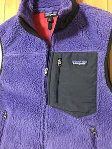 美品 2015 patagonia パタゴニア S パープル レトロX フリース ベスト 防風 防寒 アウトドア 登山 キャンプ