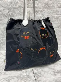 モフサンド✨mofusand 黒猫刺繍トート