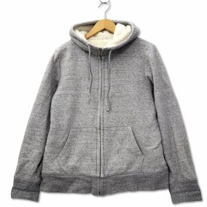 ユニクロ UNIQLO ボアスウェット フルジップ パーカー L GRAY（グレー） メンズ