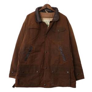 90年代 Barbour バブアー BACKHOUSE ダブルネーム BUSHMAN JACKET ブラウン (メンズ X-LARGE) 中古 古着 A0177