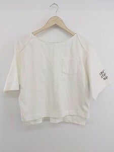 ◇ AVIREX Belle アヴィレックス ベル 半袖 Tシャツ カットソー サイズF オフホワイト レディース E