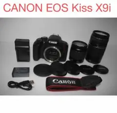 保証付き/キャノン Canon kiss X9i標準&望遠ダブルレンズセット