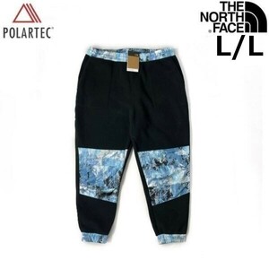 1円～!売切!【正規新品】THE NORTH FACE◆PRINTED DENALI PANTS デナリ フリースパンツ US限定 肉厚 アウトドア(L/L)青 黒 190110-65