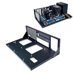 【中古】Zunate DIY ゲーミングコンピューターケース M ATX ATX ITX オープンシャーシケースラック マザーボード用 305x24