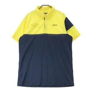 【1円】SRIXON スリクソン 半袖ポロシャツ DESCENTE ネイビー系 LL [240001983860] メンズ