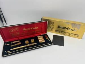 ROYAL CASTLE ロイヤル キャッスル ギフト タイピン ライター ボールペン カフス その他 金メッキ 開封済み ライター着火確認済み 967-1