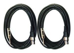 ★TRUE DYNA TDXP-05 格安マイクケーブル 5M XLR-フォン 2本セット★新品/メール便