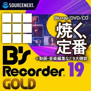 B’s Recorder GOLD 19 BD・DVD・CD作成+動画録画ソフト バックアップ機能搭載 B’s動画レコーダー+心に響くフォトムービー BASIC付属 DL版