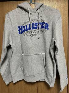 ★30a 美品 USED HOLLISTER パーカー メンズ L グレー アメリカ直営店購入★ホリスター アバクロ supreme Abercrobmie&Fitch