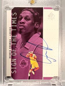 1:1495 超絶レア Silver Auto 99 SPA Sign Of The Times Dennis Rodman デニス・ロッドマン 直書 サイン Bulls Lakers Panini NBA バスケ