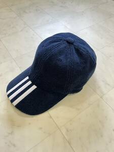 【美品】adidas Originals アディダス × Palace パレス3ストライプ パイル キャップ　ネイビー×ホワイト