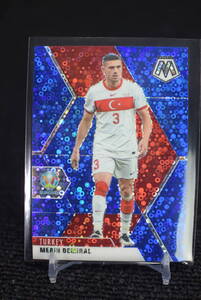  2020-21 Panini Mosaic Blue Prizm /99 Merih Demiral メリ デミラル FIFA ワールドカップ サッカー カード Turkey