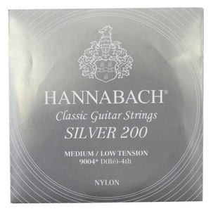 ハナバッハ クラシックギター弦 バラ弦 4弦 1本 HANNABACH Silver200 ミディアムローテンション 9004Medium/low ギター弦 クラギ弦