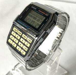 CASIO カシオ DATE BANK データバンク DBC-810 蓄光10キー 8桁計算機能付 テレメモ50 メタルバンド バックライト点灯確認済 動作品 中古