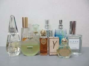 香水 10個セット ジバンシー アンジュ デモン シークレット CHANEL ヘアミスト YSL HERMES カレーシュ CLEAN ULTIMATE 他