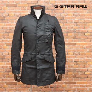 1円/G-STAR RAW/Sサイズ/ハーフコート SCUTAR UTILITY TRENCH D14002-7101 コーティング加工 ちょいワル 新品/黒/ブラック/ia117/