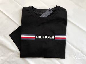 TOMMYHILFIGER トミーヒルフィガー メンズ 半袖Tシャツ S 黒 ブラック ロゴシャツ