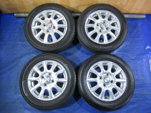 激安即決！weds 13-4B 4H/100 ET45 ＋ BRIDGESTONE YOKOHAMA 155/65R13 中古4本 ワゴンR ラパン アルト セルボ パレット T008086