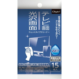 メール便発送 ナカバヤシ ウェットクリーナー TV光沢 携帯15枚 DGCW-K4015