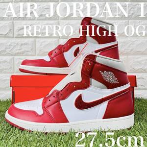 ナイキ ウィメンズ エアジョーダン 1 レトロ ハイ OG ニュースタルジア NIKE WMNS AIR JORDAN 1 RETRO HIGH OG 27.5cm 送料込 DJ4891-061