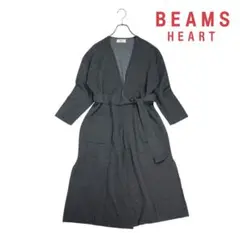 10T211☆ BEAMS HEART ロング ニットカーディガン ロングコート