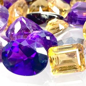 1円〜!!大量!!［天然アメジスト・シトリンガーネットおまとめ1008ct］d 約201.6g 裸石 宝石 amethyst citrine 黄水晶 w3 142