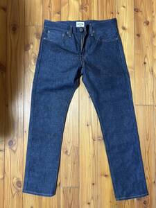 新品 denim デニムパンツ ロイコム セルビッジ テーパード W31 L30 リジッド コーンミルズ社ホワイトオーク工場 リーバイス ヤコブコーエン