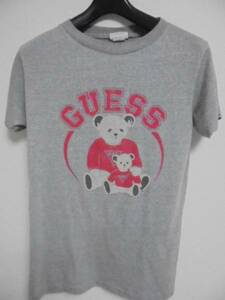 ビンテージ 80s GUESS bear USA製 Tシャツ ゲス スウェット ベアー