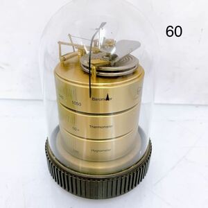 5SA069 Barigo バリゴ 温湿気圧計 ゴールド アクリルトップ 温度計 湿度計 ドイツ製 中古 現状品