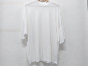 JIL SANDER ビッグシルエットモックネック 半袖Tシャツ レディース Mサイズ 綿100％ ホワイト