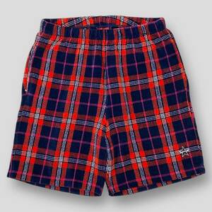 美品 Supreme / シュプリーム 19SS Plaid Velour Short / プレイドベロアショーツ M SSM4242 Navy チェック イージー ショートパンツ