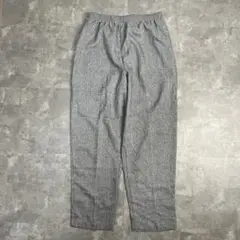 made in USA wide tapered easy pants gray