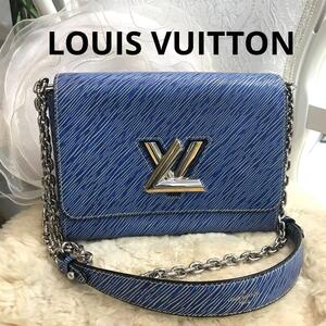 美品☆LOUIS VUITTON エピ・デニム　ツイストMM　 ショルダーバッグ