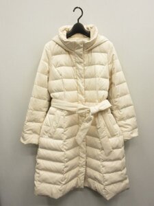 23年 レッセパッセ ★参考定価￥42900(税込) ★フード付 ジップ ロング ダウンコート サイズ38★LAISSE PASSE