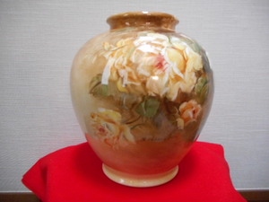 花器　花瓶　ノリタケ　のりたけ　NORITAKE 日陶　サイン有り　深川製磁　花　薔薇　バラ　ばら　大型　茶器　茶碗　生花　香蘭社　等　