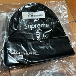 新品 20FW Supreme New Era Cross Box Logo Beanie Black シュプリーム クロスボックスロゴ ビーニー ブラック デッドストック オンライン