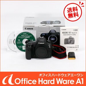 美品☆ CANON EOS 5D Mark4 デジタル一眼レフカメラ ボディバッテリー 元箱付 送料無料【中古 フルサイズ EOS 5D MarkⅣ】#I