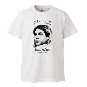 【XSサイズ Tシャツ】Kurt Cobain カート・コバーン Nirvana グランジ オルタナティブ 27club LP CD レコード バンドTシャツ