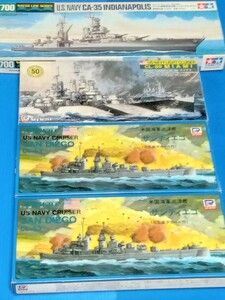 １/７００　アメリカ海軍巡洋艦隊　ピットロード他　未組立　４隻