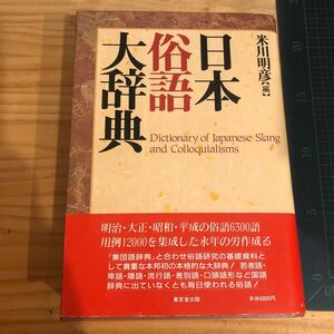 日本俗語大辞典　米川明彦/国語/日本語/口語/スラング