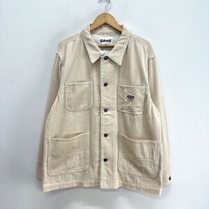 未使用 Schott ショット 3112063 CORDUROY WORK COVERALL コーデュロイ ワーク カバーオール ジャケット L 10121908