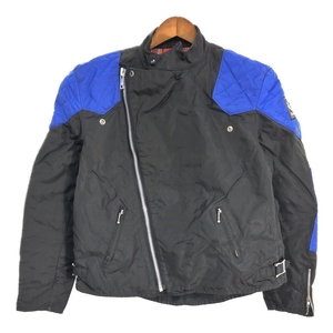 80年代 イングランド製 Belstaff ベルスタッフ Outlaw アウトロー ナイロン ライダースジャケット (メンズ XL相当) 中古 古着 S7672