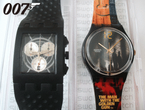 入手困難未使用品★007×SWATCH★コラボモデル★Dr.No★THE MAN WITH THE GOLDEN GUN★ジェームズ・ボンド★電池交換済み オメガ好きも見て