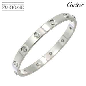 カルティエ Cartier ラブブレス フル ダイヤ 10P #16 K18 WG 750 ブレスレット バングル Bracelet 90231178