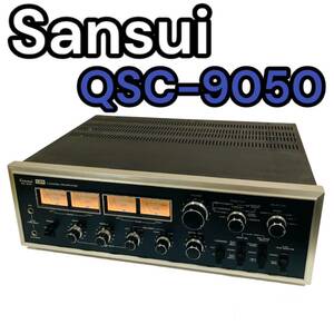 SANSUI サンスイ 4-CHANNEL PREAMPLIFIER QSC-9050 4チャンネルプリメインアンプ オーディオ機器 音響機材 通電OK
