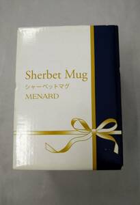 MENARD　メナード　シャーベットマグカップ　ネイビー・ホワイト 　01