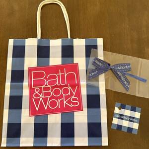 Bath&BodyWorks バスアンドボディワークス 紙袋 ラッピング ギフトバッグ プレゼント用 リボン メッセージカード ショッパー ショップ袋