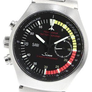 ジン Sinn 157.EZM-4 ドイツ消防レスキュー部隊 クロノグラフ 自動巻き メンズ 保証書付き メーカーOH済み_776819【ev15】