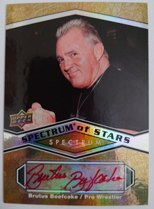 ブルータス・ビーフケーキ 直筆サイン Brutus Beefcake 2009 UD SPECTRUM OF STARS Red Ink Autograph Auto プロレス WWE WCW WWF 状態注意