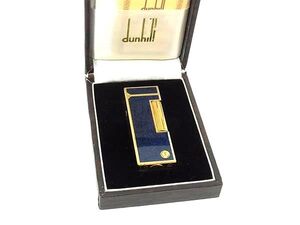 1円 dunhill ダンヒル 高級ガスライター ローラーガスライター 喫煙グッズ 喫煙具 メンズ レディース ネイビー系×ゴールド系 FH4459